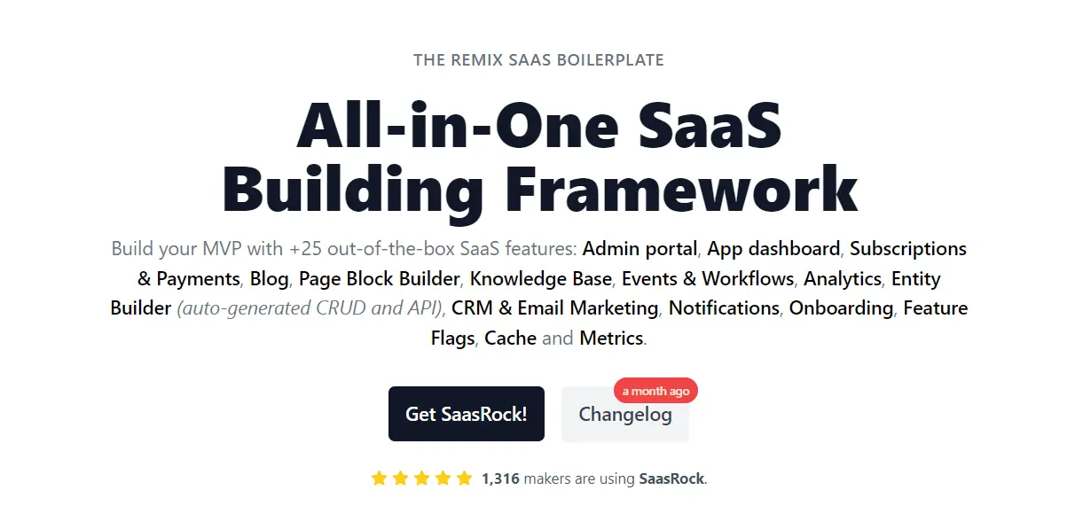 SaasRock - All-in-One SaaS Building Framework